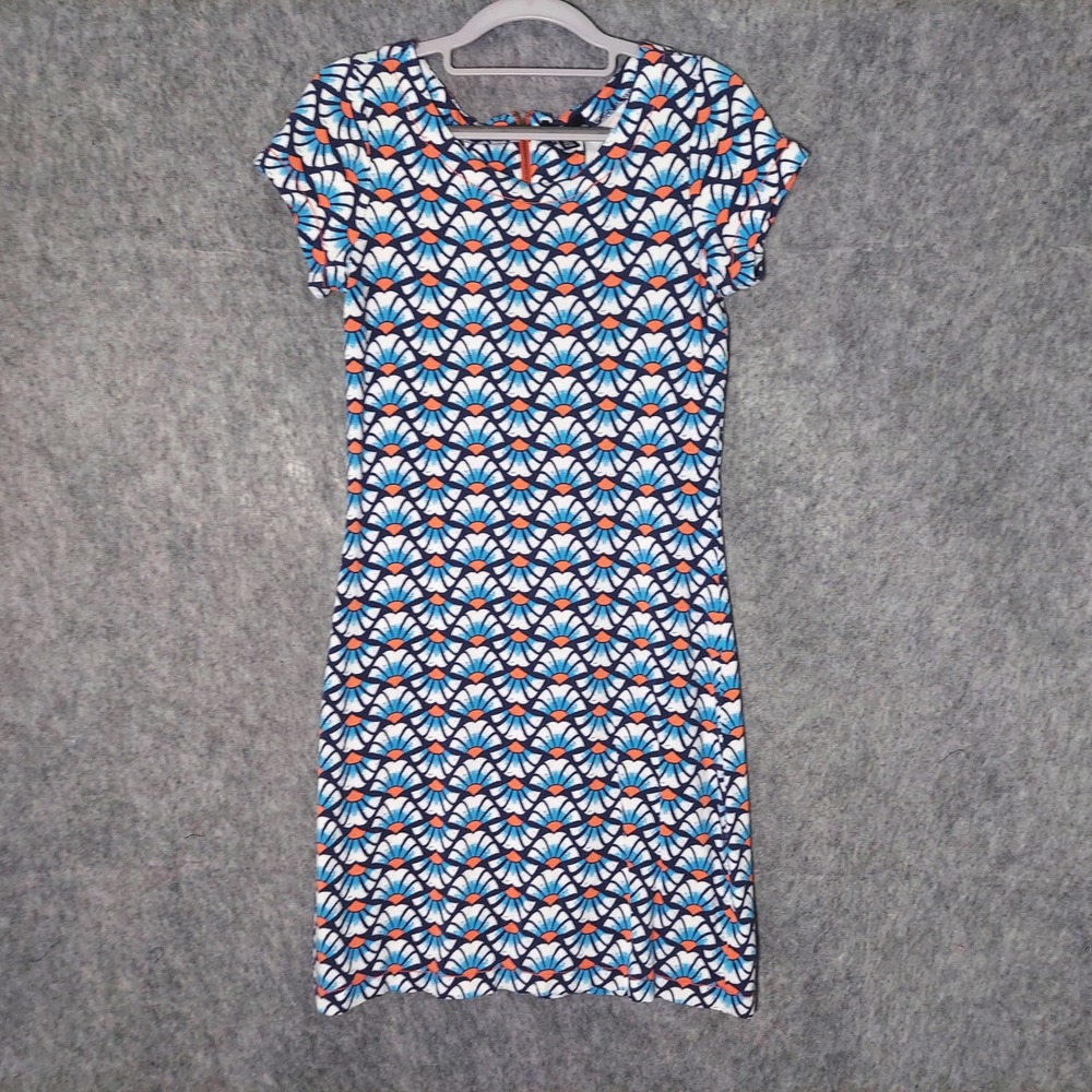 Hatley Dress S‎ Short Sleeve Zipper Seashells Novelty Nautical Resort Sundress